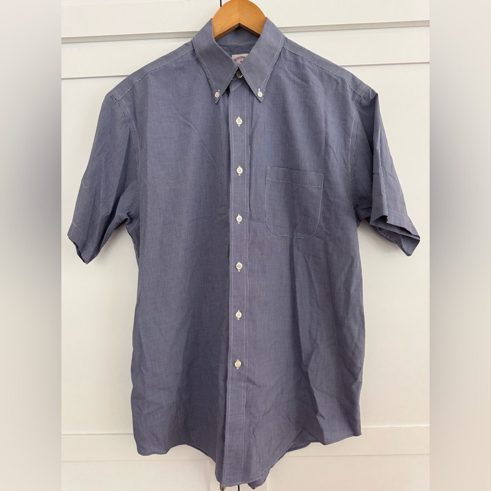 Men’s Brooks Brothers Blue Gingham Button-Down Shirt M